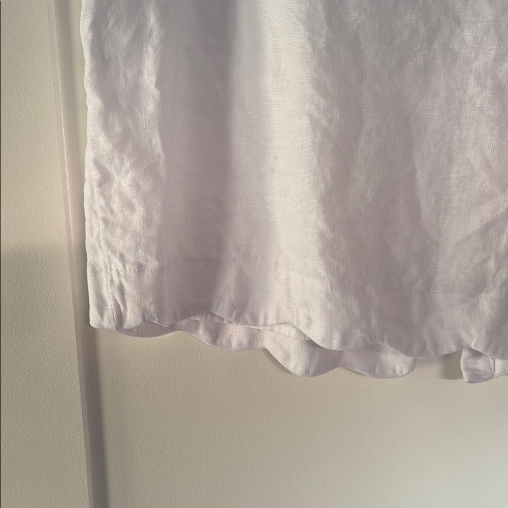 Linen White Women's Skirt - Picture 4 of 5